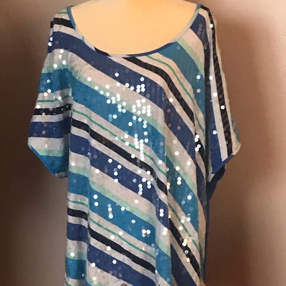 Faded glory size 4x sequin blouse